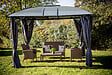 HABRITA - Gloriette aluminium - Gris anthracite - L.300xH.280xP.360cm - vignette