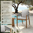 TECTAKE - 4 Places chaise de jardin bois d'acacia massif résistante aux intempéries rope design grège 59 x 58 x 76,5 cm - vignette