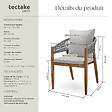 TECTAKE - 4 Places chaise de jardin bois d'acacia massif résistante aux intempéries rope design grège 59 x 58 x 76,5 cm - vignette