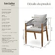 TECTAKE - 6 Places chaise de jardin 59 x 58 x 76,5 cm bois d'acacia massif résistante aux intempéries rope design grège avec coussins amovibles - vignette