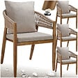 TECTAKE - Chaise de jardin MANACOR au design corde sable - vignette
