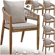 TECTAKE - Chaise de jardin MANACOR au design corde sable - vignette