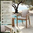 TECTAKE - Chaise de jardin MANACOR au design corde sable - vignette