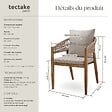 TECTAKE - Chaise de jardin MANACOR au design corde sable - vignette