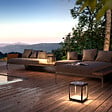 LUMISKY - Borne solaire LED blanc chaud RADIA GROUND aluminium H25cm - vignette