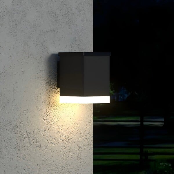 LUMISKY - Applique murale solaire SUNBOX BLACK H12cm - large