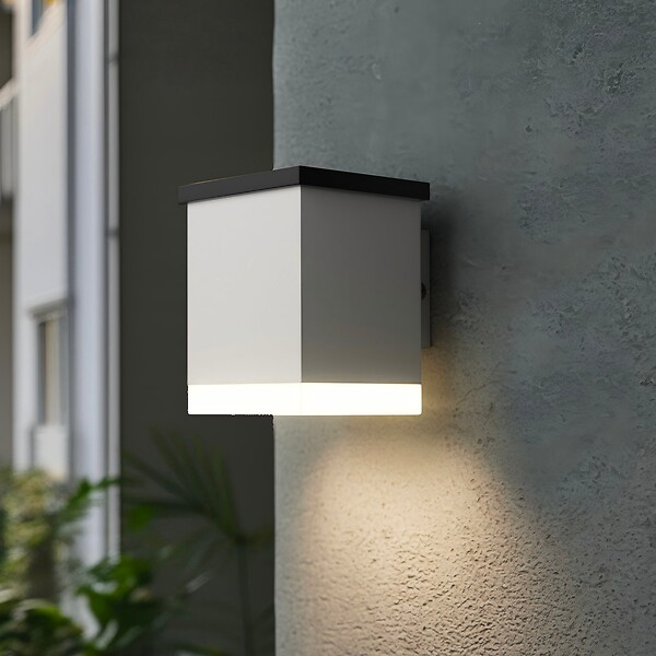 LUMISKY - Applique murale solaire SUNBOX WHITE H12cm - large