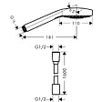 HANSGROHE - Pommeau de douche Croma Select E EcoSmart blanc/chromé + flexible de douche Designflex 160 cm chromé - vignette