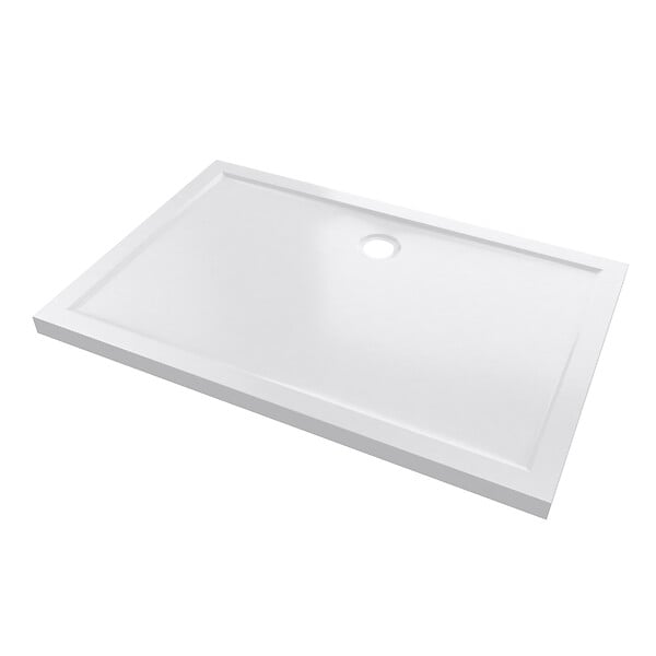 AURLANE - Receveur de douche extra-plat acrylique - Blanc - L120xl80cm - large