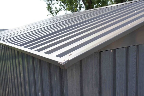 CHALET & JARDIN - Garage en acier aspect bois vieilli - L.380xP.480xH.232cm - large