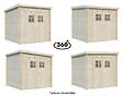 WHITE WOOD - Abri de jardin en bois  massif Zoé 2 - Blanc - L.220xP.220xH.208cm - vignette