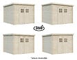 WHITE WOOD - Abri de jardin en bois Zoé 3 - L.264xH.208xP.265cm - vignette