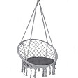 VOUNOT - Fauteuil suspendu avec coussin rond gris - vignette