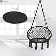VOUNOT - Fauteuil suspendu avec coussin rond noir - vignette