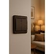 SOLERA - Double interrupteur va et vient en saillie - Noir graphite - Solera - vignette