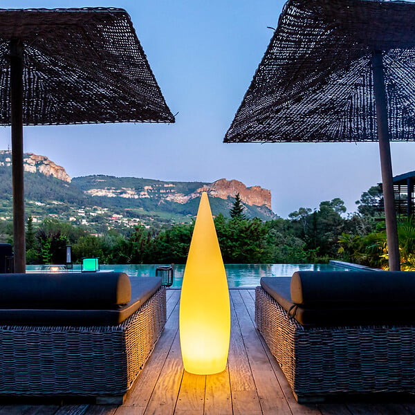 LUMISKY - Lampadaire d'extérieur sans fil CLASSY RGB H120cm - large