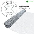VOUNOT - Grillage a poule avec fils 25mm en acier galvanise 1x50M - vignette