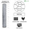 VOUNOT - Grillage a poule avec fils 13mm en acier galvanise 1x50M - vignette