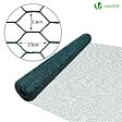 VOUNOT - Grillage a poule avec fils 13mm en PVC gaine vert 1x25M - vignette