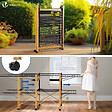 VOUNOT - Sechoir a linge etendoir deluxe pliable Grande capacite sechage style bois noir - vignette