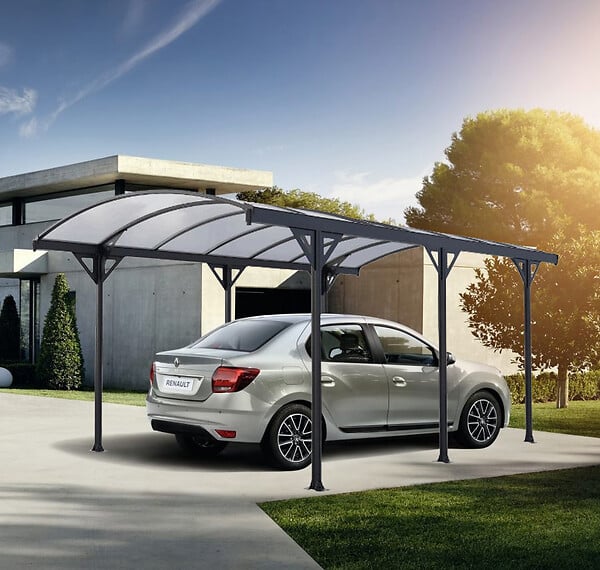 CHALET & JARDIN - Carport aluminium Couv'Voiture 35 - L.508xP.302xH.230cm - large