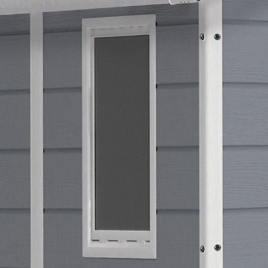 KETER - Abri de jardin en résine Manor 46 S - Gris et blanc - L.130xH.198xP.192cm - large
