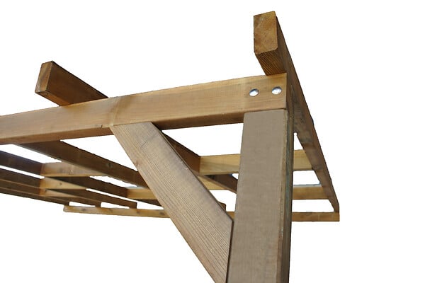 CHALET & JARDIN - Toit terrasse sans toit - Bois - 3x3 - large