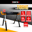BRICK - Lot de 2 tréteaux d atelier métalliques pliables et téléscopiques - Charge max 1180kg - vignette