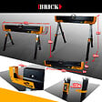 BRICK - Lot de 2 tréteaux d atelier métalliques pliables et téléscopiques - Charge max 1180kg - vignette