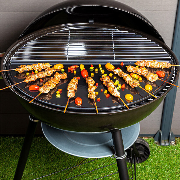 SOMAGIC - Plancha demi-lune en fonte émaillée pour barbecue Kettle - large