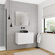 CERAMIA - Ceramia 80cm, meuble de salle de bain assemblé, certifié FSC, blanc cassé (CERAMIA-5OW80) - vignette