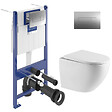 VILLEROY & BOCH - ViConnect Pro S Pack WC bâti Villeroy & Boch + WC Swiss Aqua Technologies + abattant SoftClose + plaque (VCNFUSIONTQ2SPCH) - vignette
