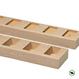 FORESTEA - Lot de 2 Profilés séparateurs sol et plafond droit 90° chêne naturel 1000 x 65 x 57 mm - vignette