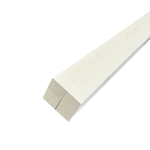 FORESTEA - Lot de 4 tasseaux sapin du Nord prépeints blanc 2400 x 34 x 34 mm FSC - large