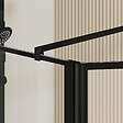 AURLANE - Paroi de Douche avec Volet Pivotant 80+40x195cm - Verre 8mm Anticalcaire - Motifs et Profilés Noir - vignette