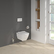 VILLEROY ET BOCH - Pack WC sans bride  Subway 2.0 abattant frein de chute + bâti-support sol et mur+ plaque blanche + Tabouret blanc - vignette