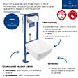 VILLEROY ET BOCH - Pack WC suspendu sans bride Architectura Twistflush [e³] rectangle+bâti-support ViConnect+plaque chrome brillant - vignette