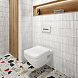 VILLEROY ET BOCH - Pack WC suspendu sans bride Architectura Twistflush [e³] rectangle + bâti-support sol et mur + plaque blanc - vignette
