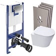 VILLEROY & BOCH - ViConnect Pro S Pack WC bâti Villeroy & Boch + abattant SoftClose + habillage + plaque (VCNINFI2CHSB) - vignette