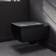 VILLEROY ET BOCH - Pack WC suspendu sans bride  Memento 2.0 + abattant + bâti-support sol et mur + plaque Pure Black - vignette