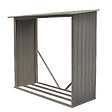 CHALET & JARDIN - Bûcher métal Bois vieilli 625 - Gris - L.182xH.160xP.75cm - vignette
