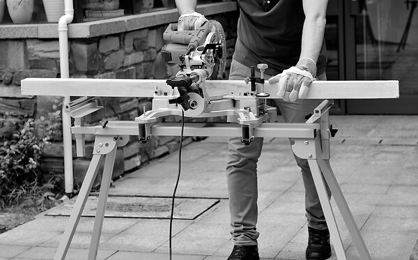 WORK MEN - Pied pour scie à onglet 195x53x92cm - Work Men - large