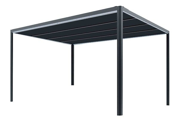 CHALET & JARDIN - Store de terrasse motorisé aluminium - 3x3m - large