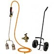 INTEC - Désherbeur thermique Pro 2 Bruleurs Ø 60 mm Turbo Tuyau 5m Détendeur gaz 4.0 bar Allume gaz Chariot INTEC - vignette