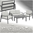 TECTAKE - Ensemble de salon Göteborg avec table gris clair - vignette