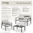 TECTAKE - Ensemble de salon Göteborg avec table gris clair - vignette