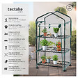 TECTAKE - Serre de balcon avec 3 étagères 69x49x133cm blanc transparent - vignette