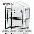 TECTAKE - Serre de balcon avec 3 étagères 69x49x133cm blanc transparent - vignette