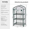 TECTAKE - Serre de balcon avec 3 étagères 69x49x133cm blanc transparent - vignette