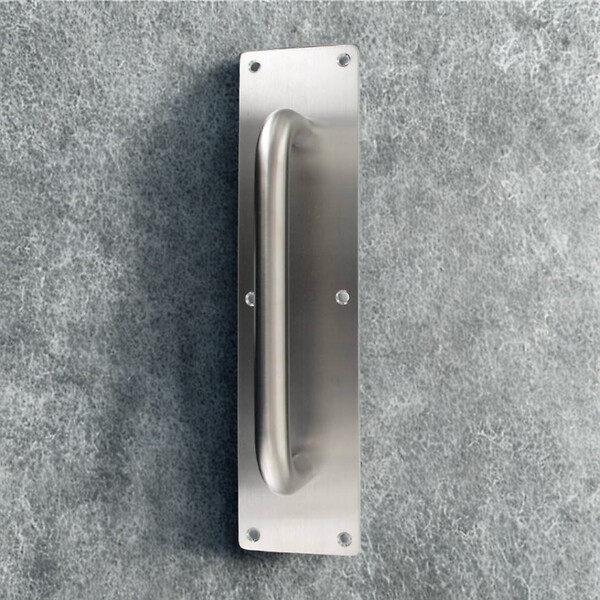 SECURY-T - Poignée de tirage sur plaque de propreté inox SS304 - 300X75X2 mm - large